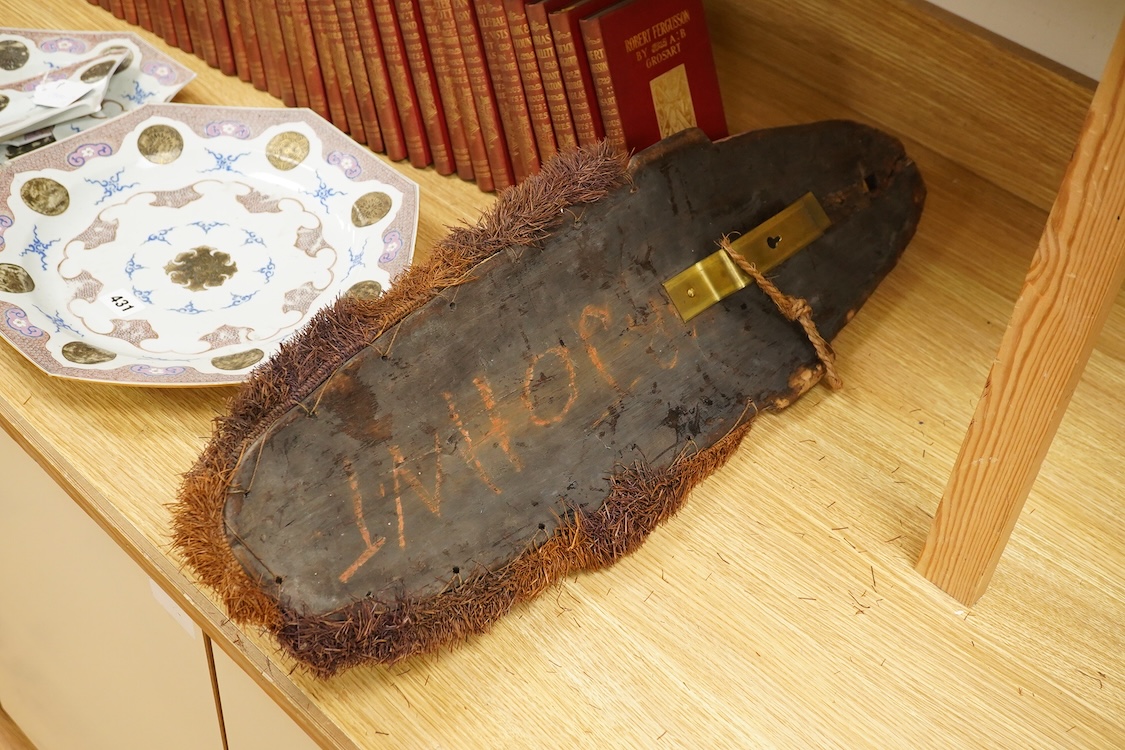 Oceanic tribal art interest; a Papua New Guinea carved and painted mask, 70cm